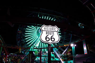 Route 66 - eindpunt in Californië